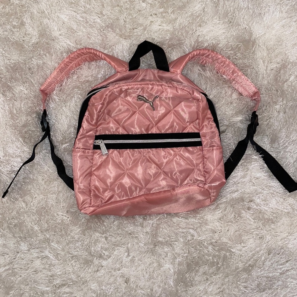 Pink quilted Puma backpack, NEW